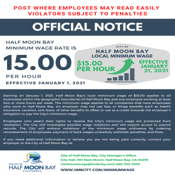 Half Moon Bay Official Notice