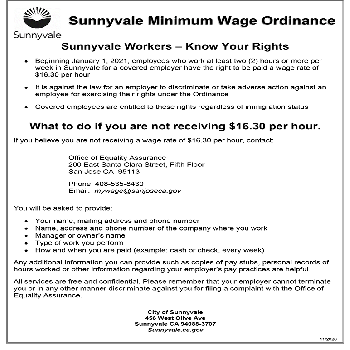 City of Sunnyvale Workers: Know Your Rights